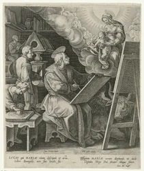 San Luca dipinge Maria con bambino