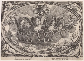 Apollo (Sol) con il carro del sole (Le quattro stagioni con il sole, frontespizio)