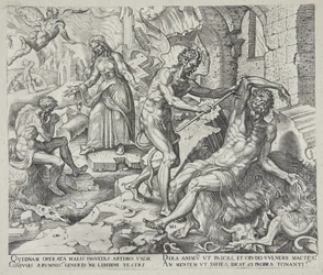 Satana colpisce Giobbe con le sue piaghe