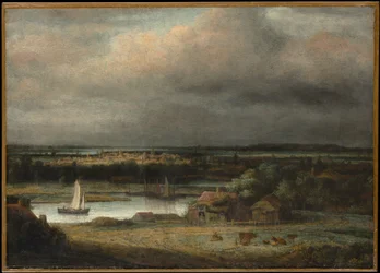 Paesaggio fluviale ampio