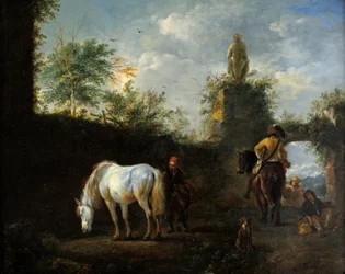 Una festa di falconeria, c.1665