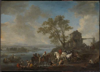 Stagno di cavallo su un fiume, 1662-1663 circa (olio su tavola)