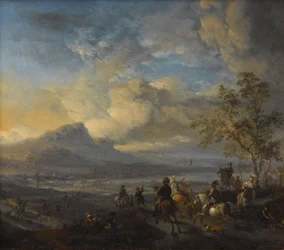 La caccia al falco, 1658-1660 circa (olio su rame)