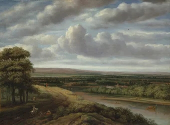 Un ampio paesaggio boscoso, 1670s
