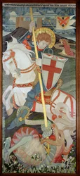 San Giorgio che uccide il drago, con Una che prega sullo sfondo, 1904 (ricamo)