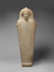 Sarcofago antropoide in marmo, c.410 a.C. (marmo pario)