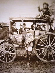 Buffalo Bill Cody (1846-1917) e la sua carrozza Deadwood