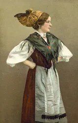 Costume popolare del Salzkammergut, Austria (foto a colori)