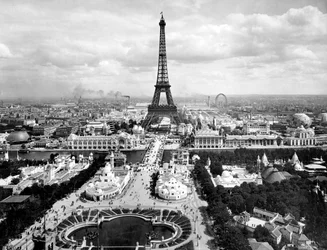Vista del Campo di Marte e della Torre Eiffel, Esposizione Universale di Parigi