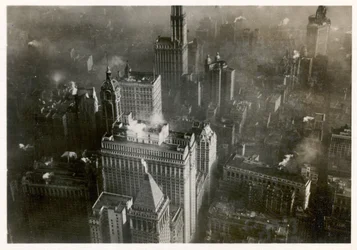 Foto aerea del centro di Manhattan, scattata dal LZ 127 Graf Zeppelin, New York 1928