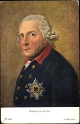 Artista Ak Federico il Grande, Federico II di Prussia, Ackermann 1653