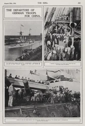 Partenza delle truppe tedesche per la Cina per sopprimere la Ribellione dei Boxer, agosto 1900