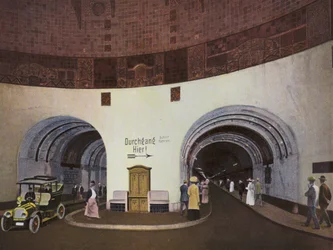 Amburgo: Elbtunnel, costruito 1908-11 Lunghezza 450m, Profondità 20m e Costi circa 11 Milioni M