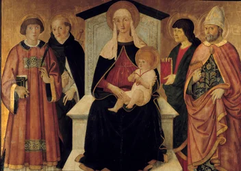 La Vergine col Bambino, circondata da San Lorenzo diacono, San Pietro, San Giovanni, San Biagio di Sebaste