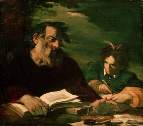 Omero che detta il suo poema
