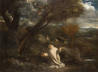 Paesaggio con un santo in estasi