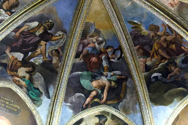 Affresco raffigurante il profeta Davide, 1626 circa (affresco)