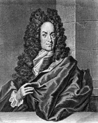 Ritratto di Georg Ernst Stahl, medico e chimico tedesco, incisione da Opusculum chimico-physico-medicum, Halae Magdeburgicae