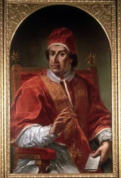 Ritratto di Clemente XI (1649 - 1721) di Pier Leone Ghezzi. Museo di Roma, Roma