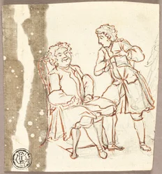 Due gentiluomini in costume del XVIII secolo