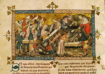 La sepoltura delle vittime della peste a Tournai, ca 1353
