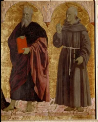 Polittico della Misericordia: la Vergine della Misericordia, circondata da santi (dettaglio di Sant