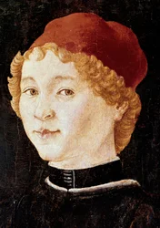 Ritratto di un giovane con cappello rosso Probabilmente Piero della Francesca