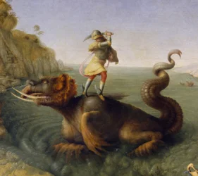 Perseo che salva Andromeda, c.1510-13 (olio su tela) (dettaglio)