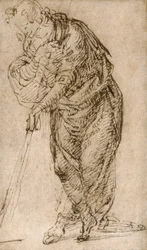 Figura in piedi appoggiata a un bastone, c.1510