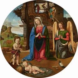 La Natività con il piccolo San Giovanni