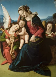 La Vergine e il Bambino con due angeli