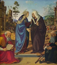 La Visitazione con i Santi Nicola e Antonio Abate, c1489-1490