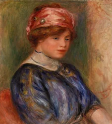 Giovane Donna in Blu, Busto