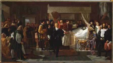 Onori resi a Raffaello sul letto di morte