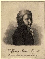 Ritratto del compositore Wolfgang Amadeus Mozart 1756-1791, dopo il 1824