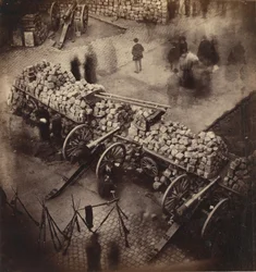 Barricate della Comune, aprile 71. Angolo della piazza Hotel de Ville e della rue de Rivoli, 1871