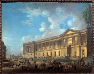 La colonnata del Louvre appena sgomberata