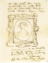 Lettera autografa firmata al Dr. Fritz Thurneyssen, Parigi e Les Collettes, 24 giugno 1908