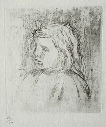 Claude Renoir, di tre quarti a sinistra, 1908