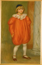 Claude Renoir en clown (olio su tela)