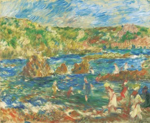 Bambini sulla spiaggia di Guernsey, c.1883