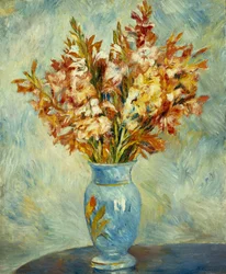 Gladioli in vaso blu