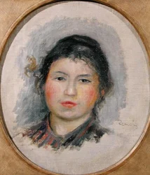 Testa di una giovane donna
