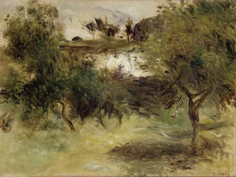 Paesaggio con alberi