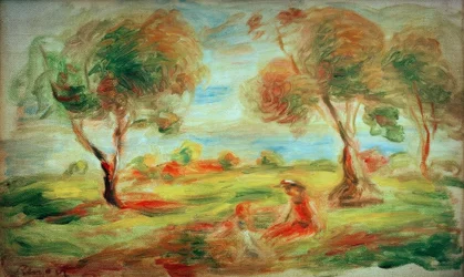 Paesaggio vicino a Cagnes-sur-Mer, con persone