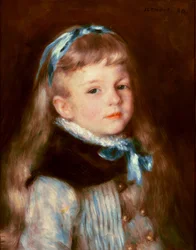 Mademoiselle Grimprel con nastro blu
