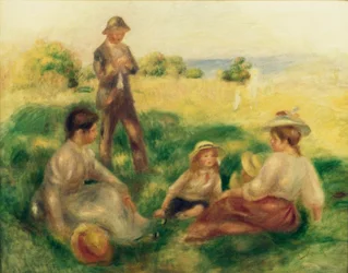 Paesaggio a Berneval con personaggi