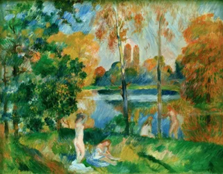 Paesaggio con bagnanti