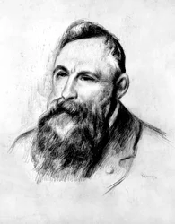 Ritratto dello scultore francese Auguste Rodin, c.1914