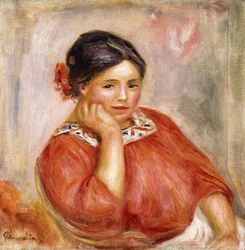 Ritratto di Gabrielle in una camicetta rossa, 1896